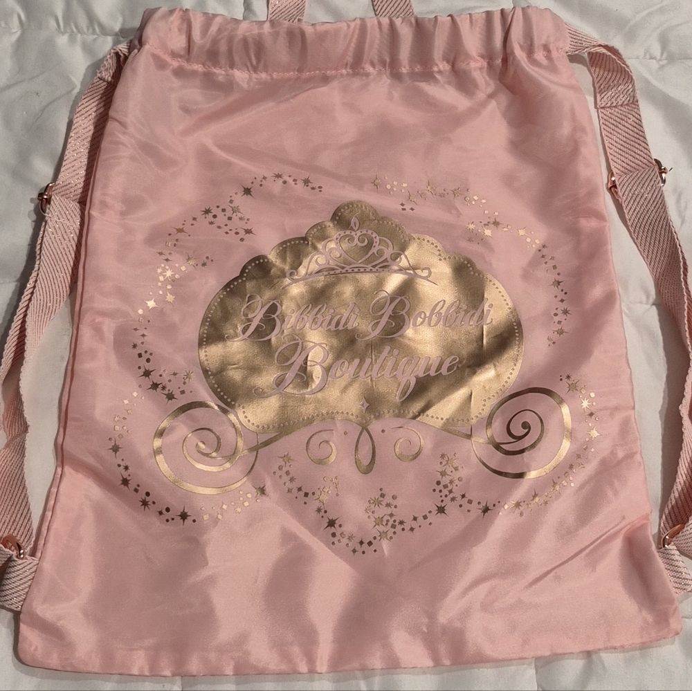 Disney Pink and Gold Drawstring Backpack